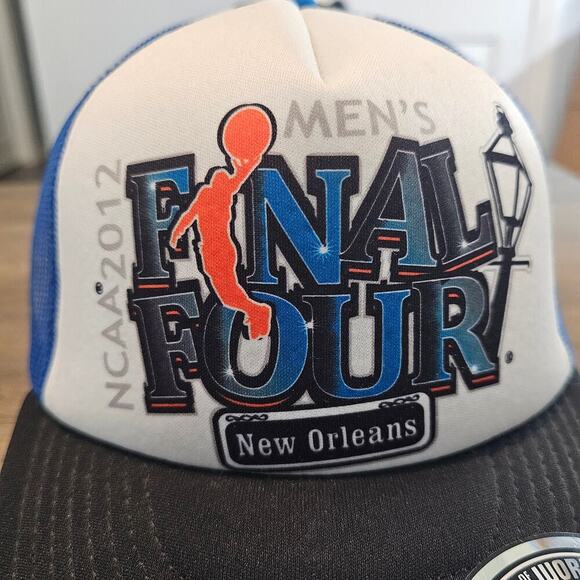NCAA 2012 Final Four Snapback Trucker Hat Cap Blue Basketball New Orleans TOW - Picture 2 of 9